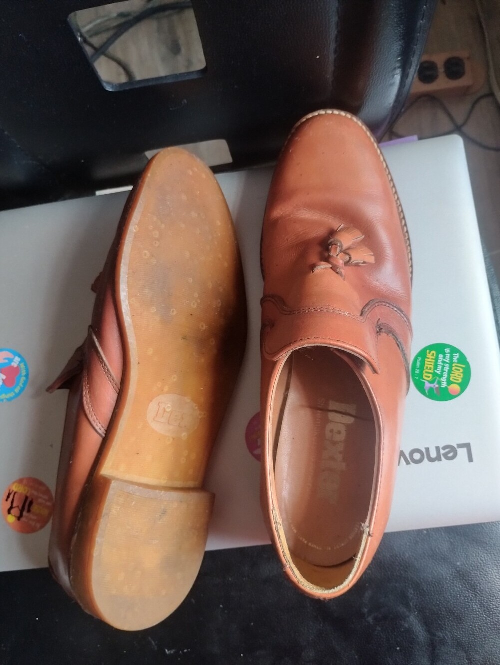 Dex Brown Leather Tassel Slip-On Loafers